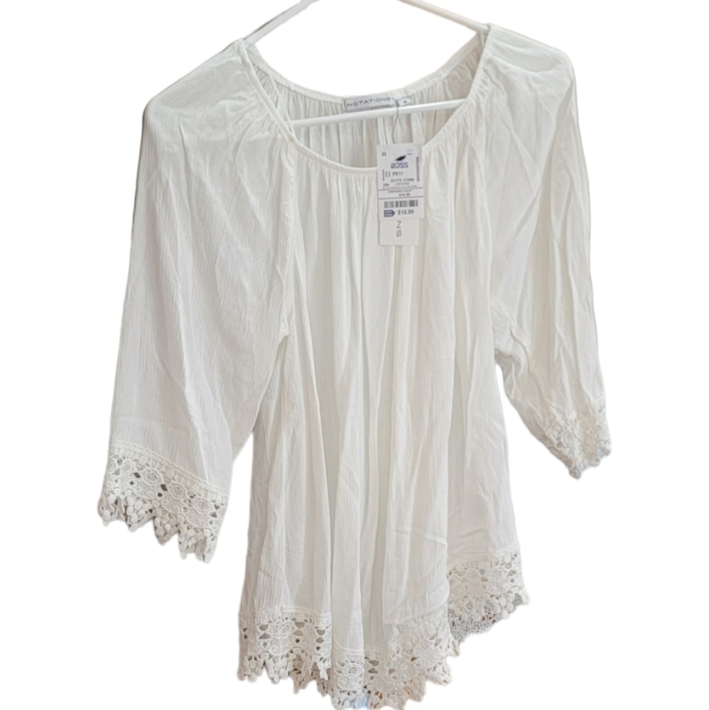 NOTATIONS Medium Ruffled Blouse - Picture 2 of 8